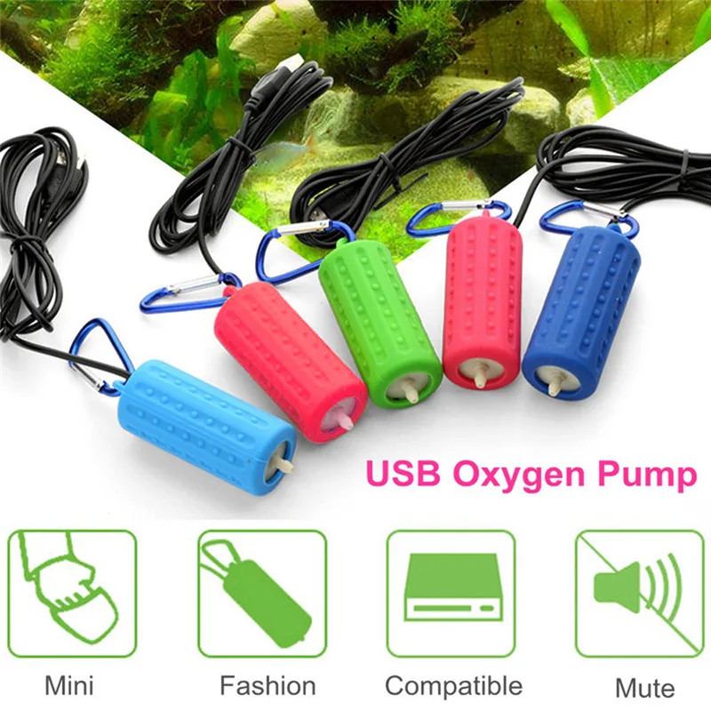 

Aquarium Air Pump Portable USB Oxygen Air Pump Mute Energy Saving Extraordinary Output Aquatic Terrarium Fish Tank Accessories