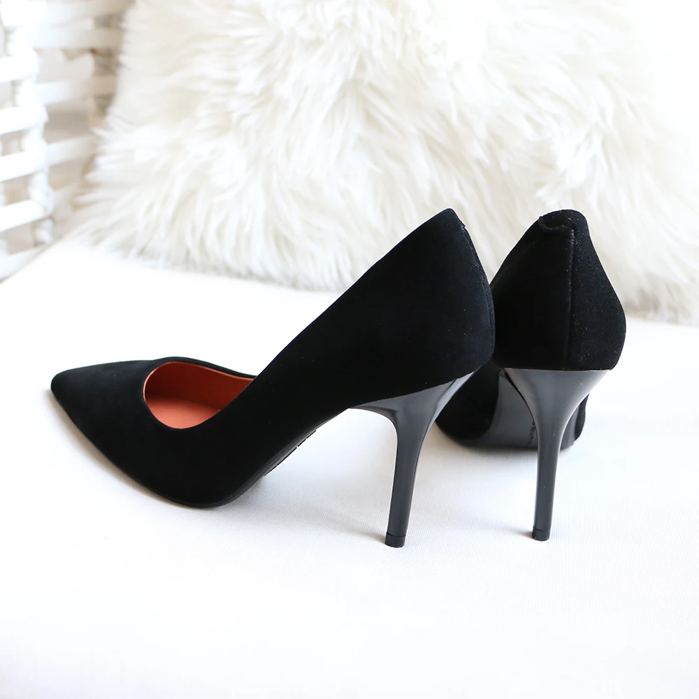 Pointed High Heels/Women's Pumps Are Designed For Elegant Fashion Women To Work And Made Of Genuine Leather 2019 MANGOYISA