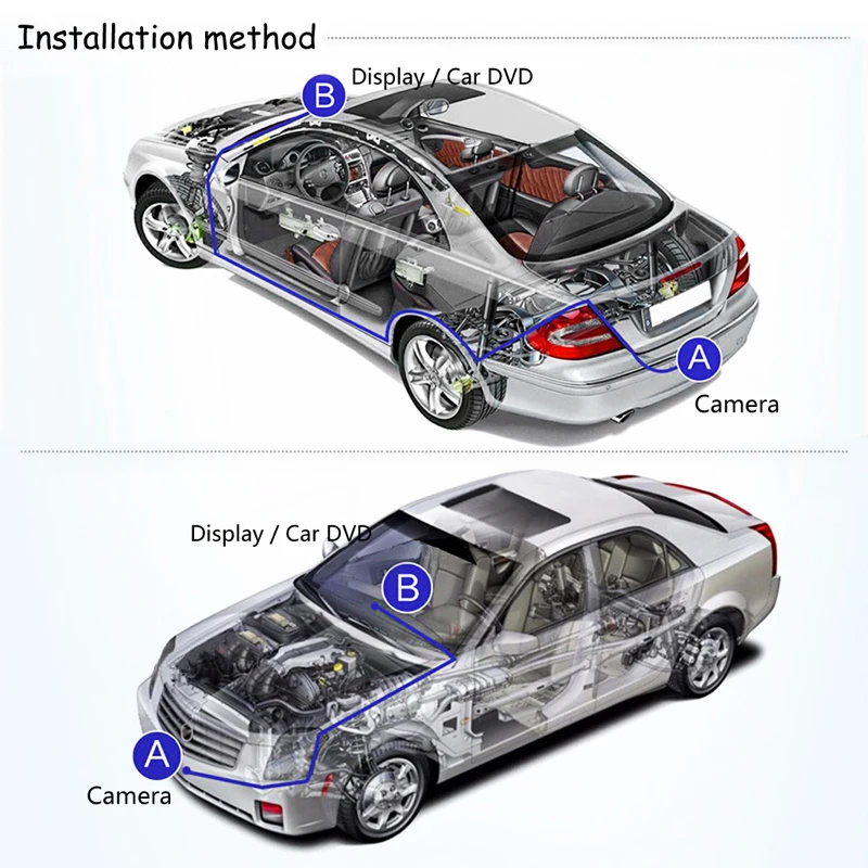 1Set 12V Mini Color CCD Reverse Backup Car Front Rear View Camera Night Vision Drop shipping