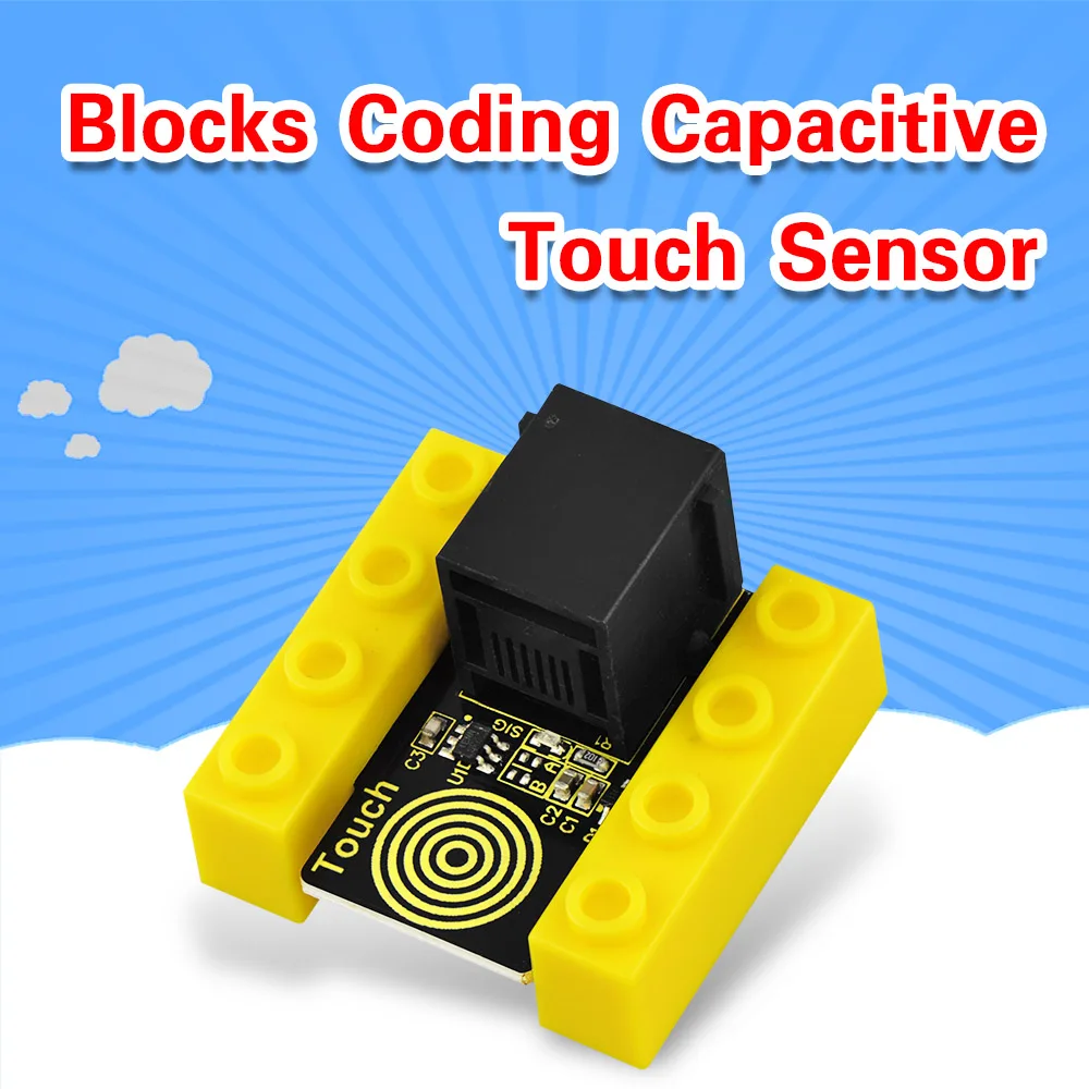 

kidsbits Blocks Coding Capacitive Touch Sensorfor Arduino STEAM EDU (Black and Eco-friendly)