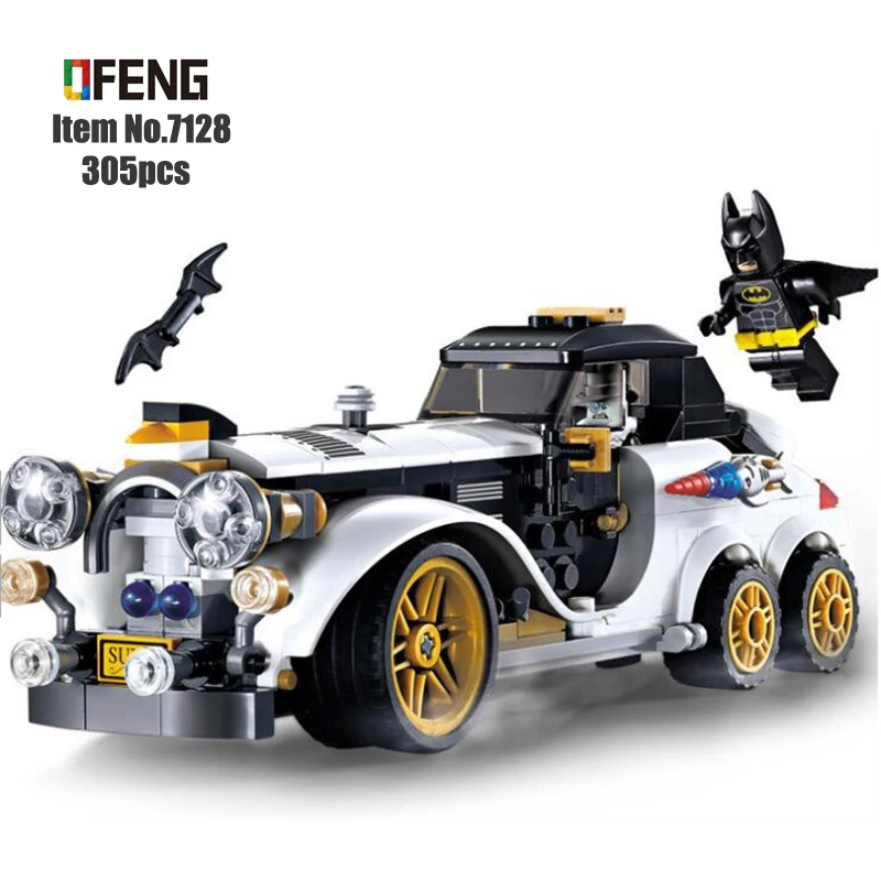 Arctic War Penguin Classic Car Building Blocks Super Hero Bat-man  vehicle figure Bricks  Kids educaitonal toys gift