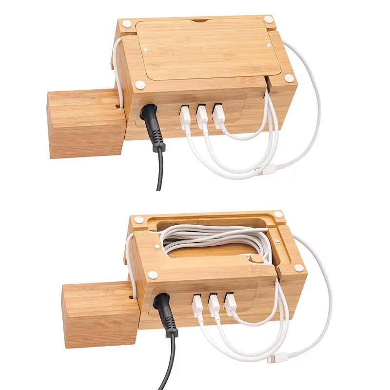 

3 Ports USB Charging Dock Wooden Travel Fast Charger Bracket Cradle Stand Holder For iPhone 8 6 6 Plus 7 7Plus 5S