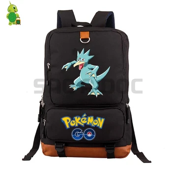 

Pokemon Go Golduck School Bag Women Men Canvas Laptop Backpack for Teenage Boys Girls Travel Shoulder Bags Daily Backpack
