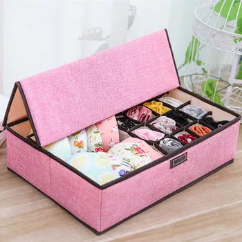 

Folding Storage Box for Sock Underwear Closet Organizer Storage Case Bedroom Wardrobe Now-Woven Storage Boxes Holder Dustproof