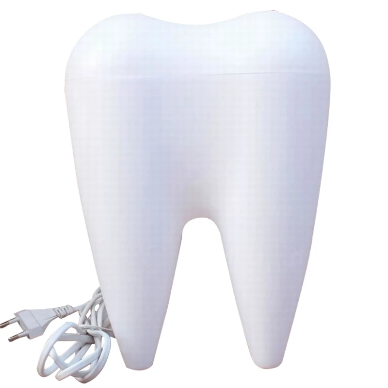 

Tooth Lamp White Desk Table Lamp Study Led Tooth Lamp For Christmas Gift Bedroom Decoration Tooth Lamp(Eu Plug)