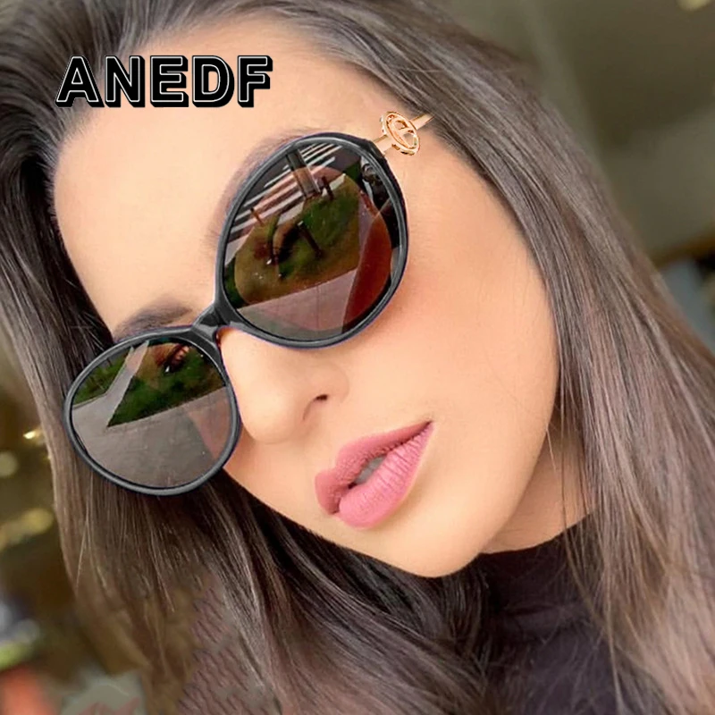 

ANEDF Oval Cat Eye Sunglasses Women/Men Eyeglasses Street Beat Shopping Mirror Oculos De Sol Gafas UV400 Eyewear