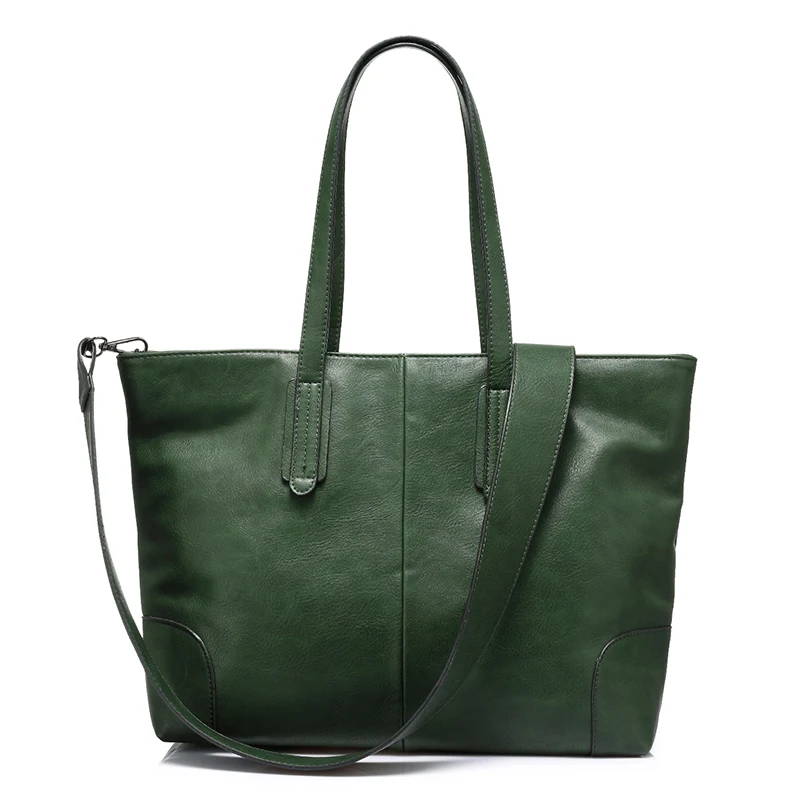 Женская сумка из искусственной кожи Lovevook, наплечная сумка с больщой ёмкоти с широким плечевым ремнем,повседневная серая сумка через плечо с длинным ремнем для шопера и путеществия - Цвет: Зеленый