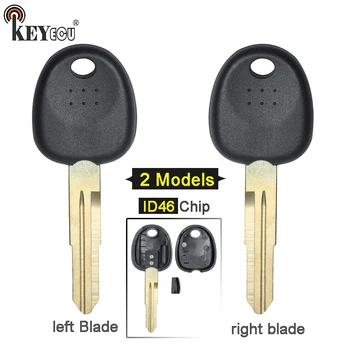 

KEYECU 10x ID46 Chip Transponder Key Blank Fob for Hyundai Accent Verna Tucson Santa Fe Coupe Getz H-1 With Left/ Right Blade