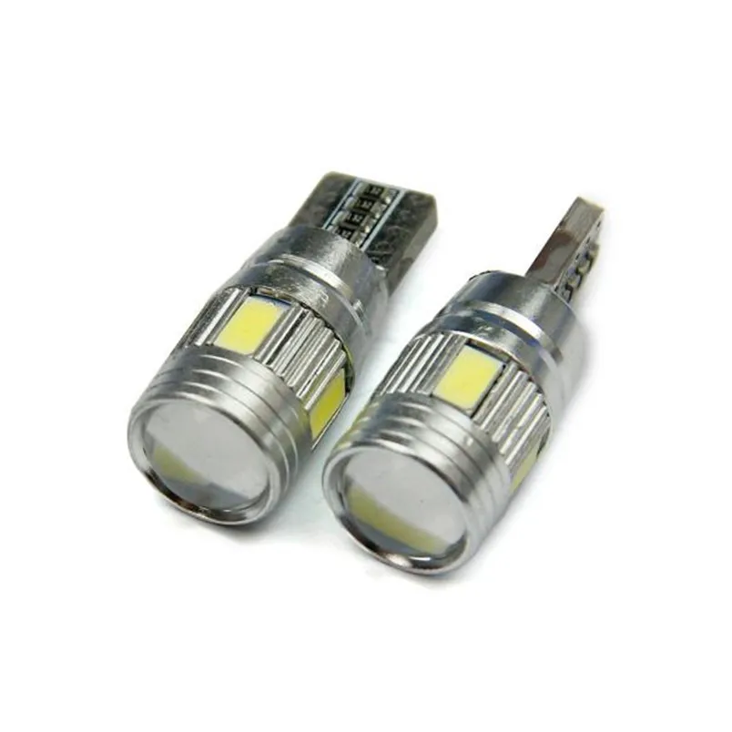 2X T10 W5W внутренние ксеноновые белого синего красного цветов светодиодный CANBUS 6SMD