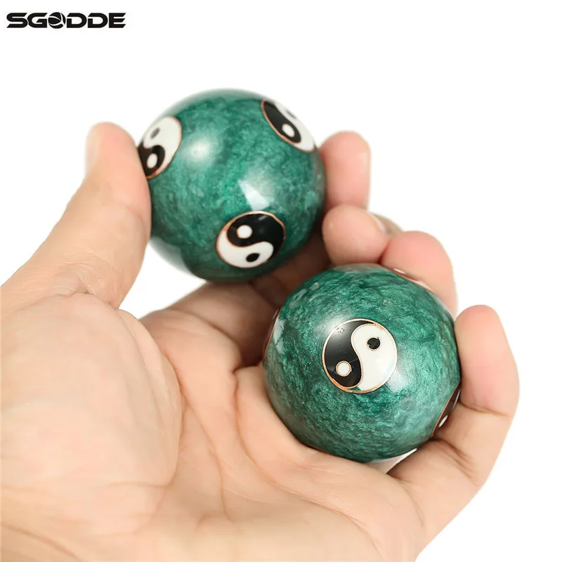 

High Quality 2Pcs 42mm Chinesse Health Care Ball Hand Exercise Stress Therapy Baoding Balls Relief Handball Fitness Balls