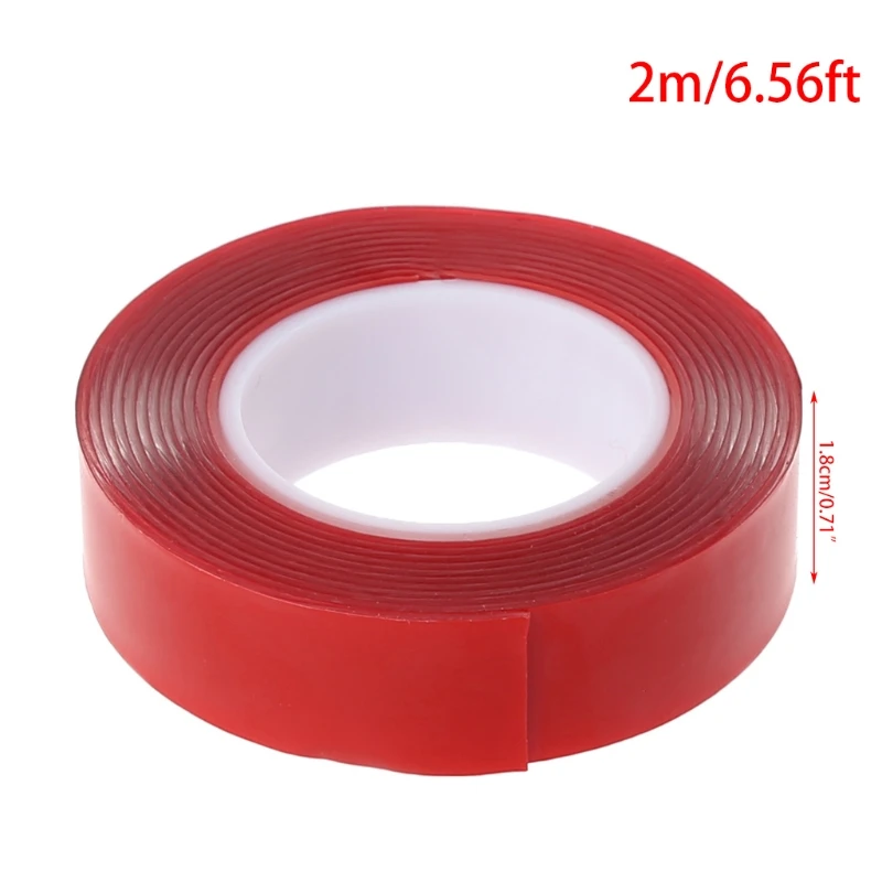 

2M Red Double Sided Adhesive Tape High Strength Acrylic Gel Transparent Car Fix