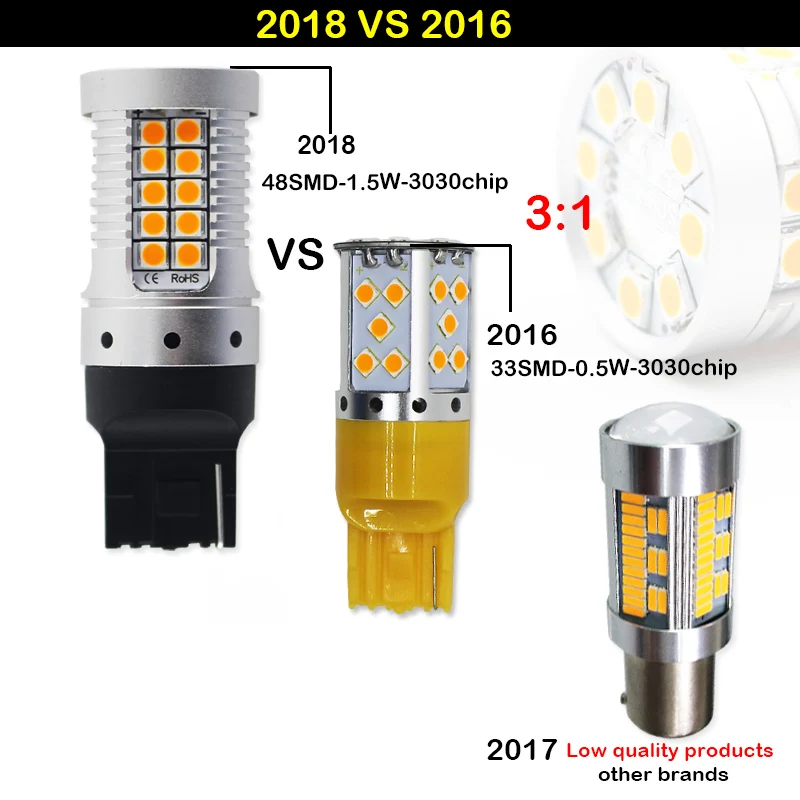 IJDM Canbus No Hyper Flash Янтарный Желтый 7440 W21W WY21W T20 светодиодный сменный лампочка для автомобиля передние или задние указатели поворота