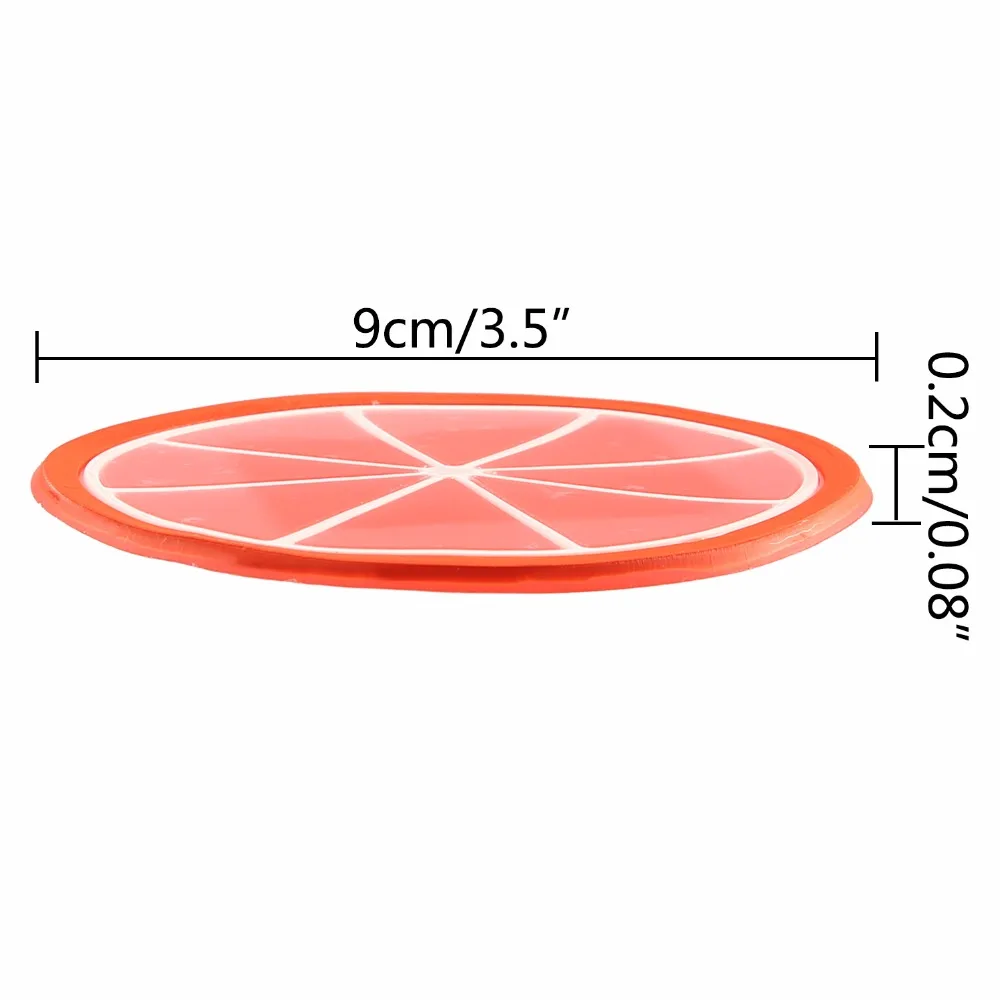Pawaca 7pc/set Fruit Shape Silicone Coasters Colorful Silicone Tea Cup Hot Drinks Holder Mat Pads Table Placemat Kitchen Tools