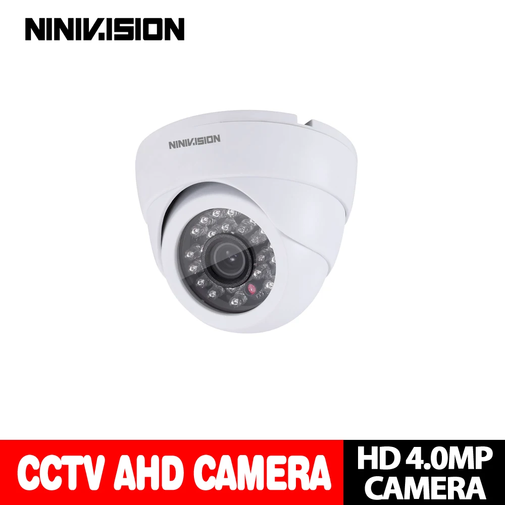 NINIVISION 4MP AHD Camera CCTV Security Night Vision White Dome Surveillance HD Camera IR CUT Filter Work with 4MP 5MP AHD DVR NINIVISION 4MP AHD Camera CCTV Security Night Vision White Dome Surveillance HD Camera IR CUT Filter Work with 4MP 5MP AHD DVR