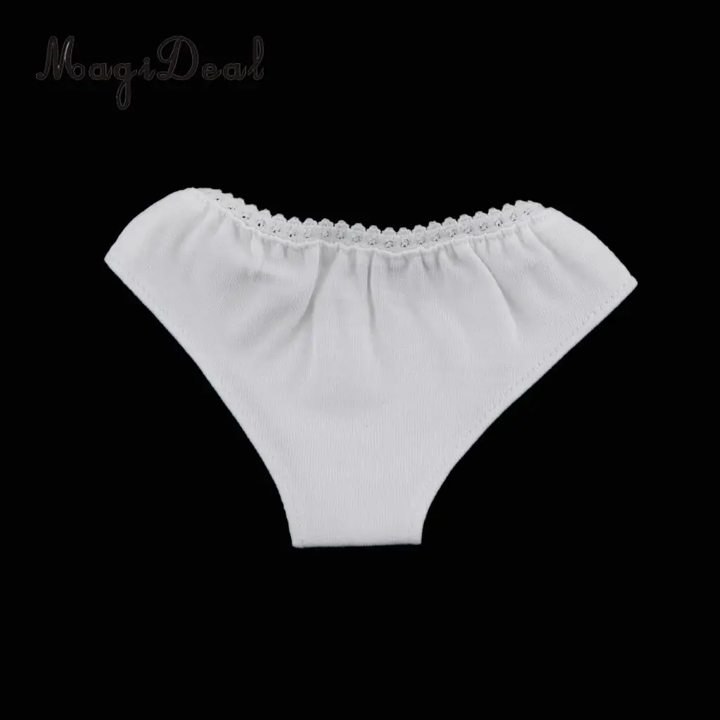 MagiDeal Cotton 1/6 Solid White Underwear Briefs for 12 Inch BJD SD Dollfie American Dolls Sexy Clothes Dress Great Costome Acce