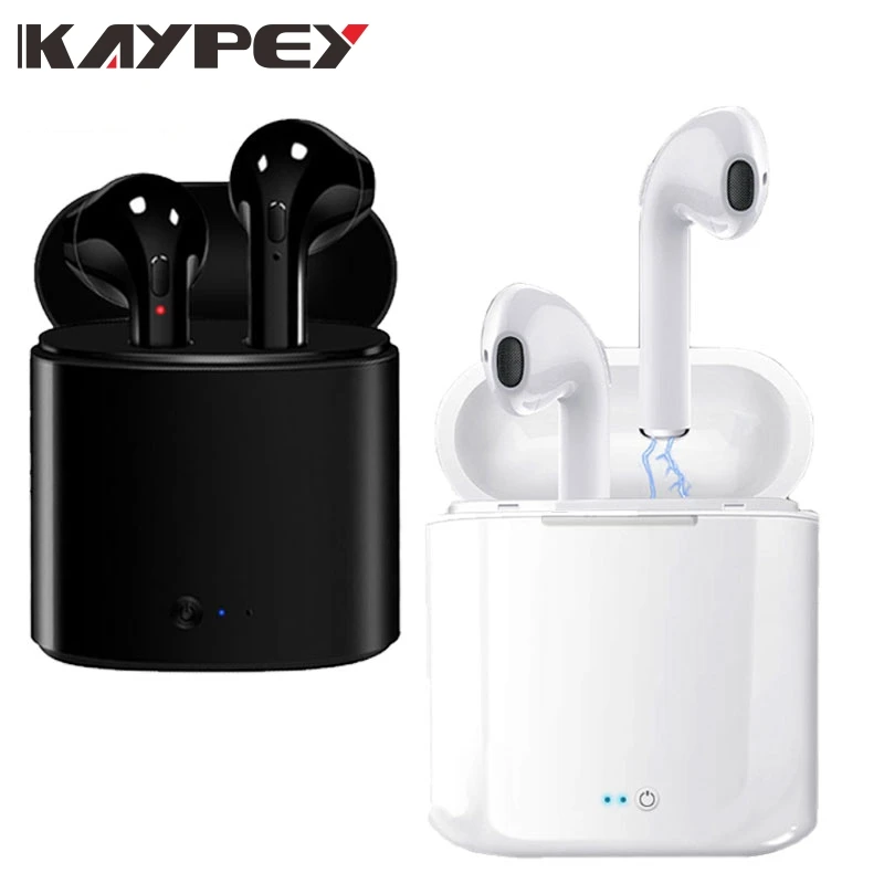 

i7 i7s TWS Wireless Bluetooth Earphones In-Ear Music Earbuds Set Stereo Headset for iphone X 6 7 8 Samsung Xiaomi Retail Box