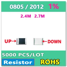 ОМ 0805 F 1% 5000 шт. 2.4 М 2.7 М smd 2012 резистор