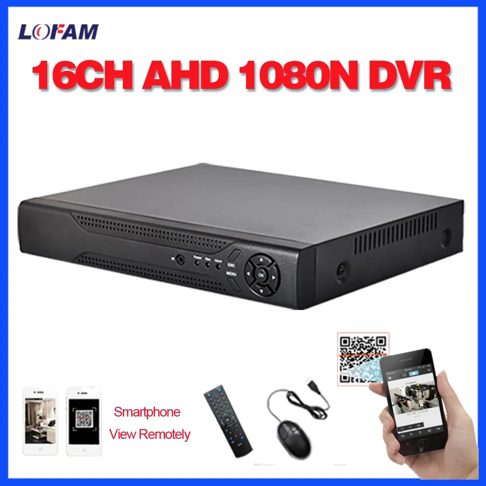 LOFAM 16CH DVR NVR AHD 1080N 1080P CCTV безопасности DVR видео рекордер HDMI 16CH наблюдения DVR для аналоговых AHD IP CVI TVI камер