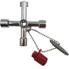 Clé multifonctionnelle 4 en 1 pour armoire de commande électrique, croix triangulaire intérieure, clé de porte de haute qualité ► Photo 2/6