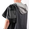 Microfiber Wetsuit Changing Robe Poncho with hood Quick Dry Hooded Towels for Swim Beach & Pool Compact & Lightweight Swim Towel 5