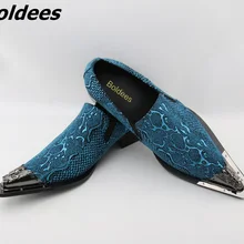 Boldees/Роскошные Брендовые мужские туфли-оксфорды модельные туфли из натуральной кожи с острым носком свадебные туфли для невесты модные синие туфли на плоской подошве