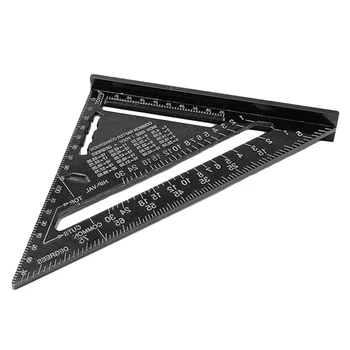 

70mm Metric System Triangular Ruler Speed Square Protractor Double Scale Miter Framing Measurement Rule