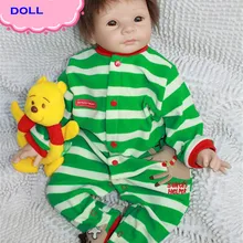 Прекрасный NPK силиконовые Reborn куклы младенца с одного предмета одежды около 22 дюймов милые реальные куклы ребенка, как подарок Muneca Brinquedos