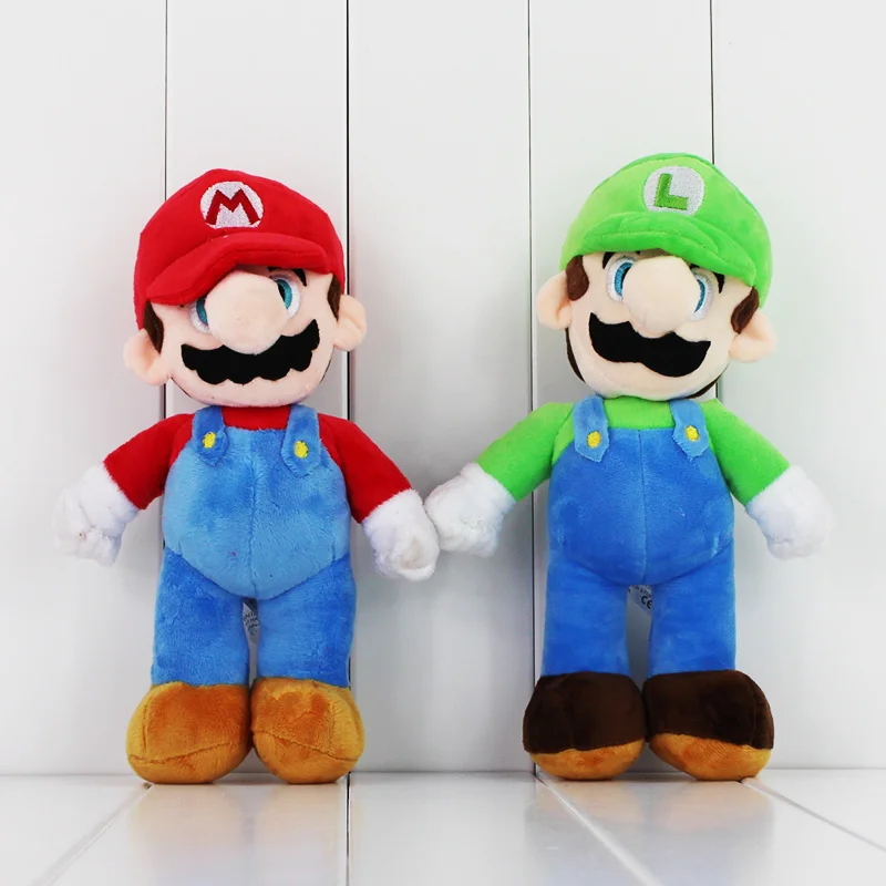 25cm Super Mario Bros peluche jouet Mario Luigi doux poupée en peluche avec étiquette