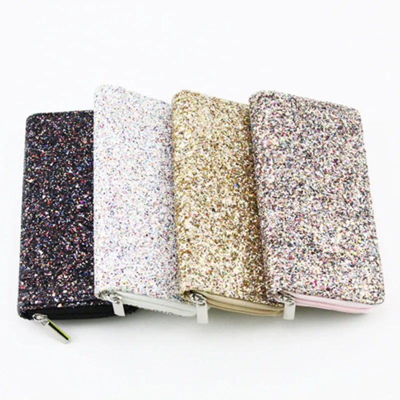 

5pcs Women's Wallets Purses Laser Sequins Long Wallet For Girl Ladies Money Coin Pocket Card Holder Female Wallets Clutch Bag