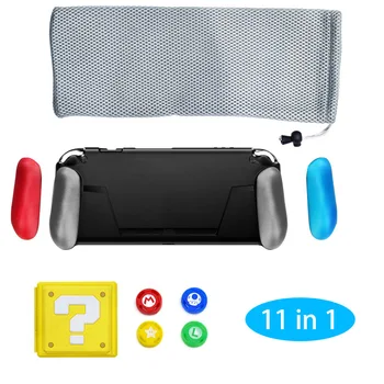 

11 in 1 Fashion Anti-Dust Case for Nintend Switch NS NX Console TPU Handheld Game Grips With Memory Card Storage Case For Switch