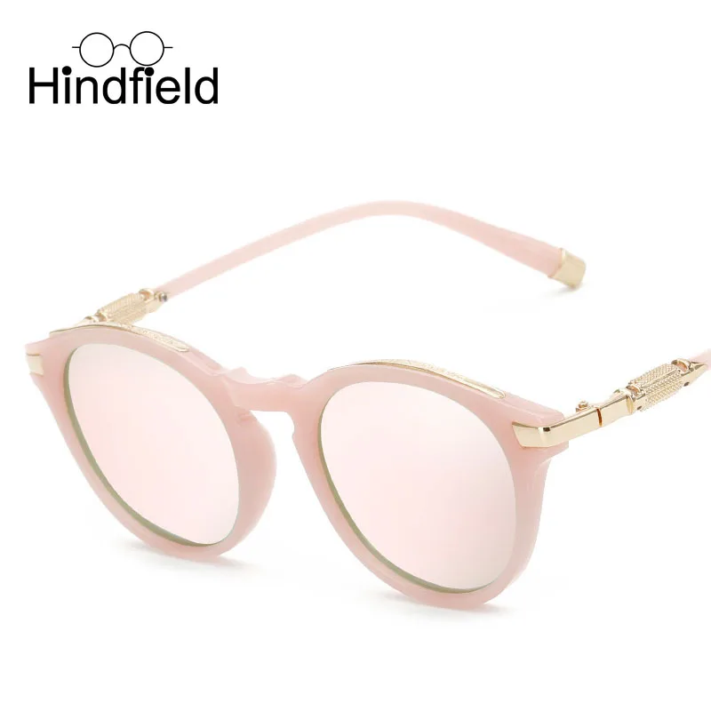 Hindfield Fashion Women Sunglasses Brand Designer Retro Sun Glasses Personalized Color Film Reflective Original Package | Аксессуары для