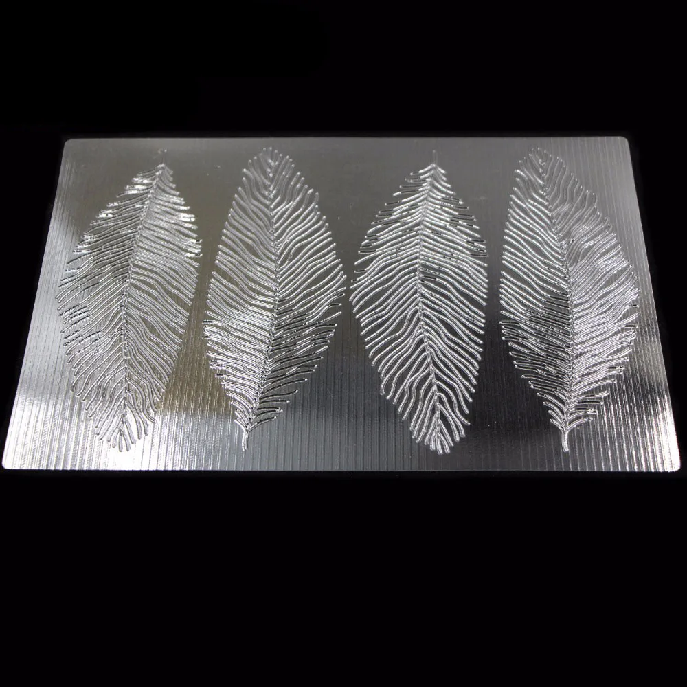 

3PCS Feathers Texture Sheet Set Plastic Texture Mat Buttercream Fondant Embossing Cake Mold Cake Decoration Imprint Baking Mat