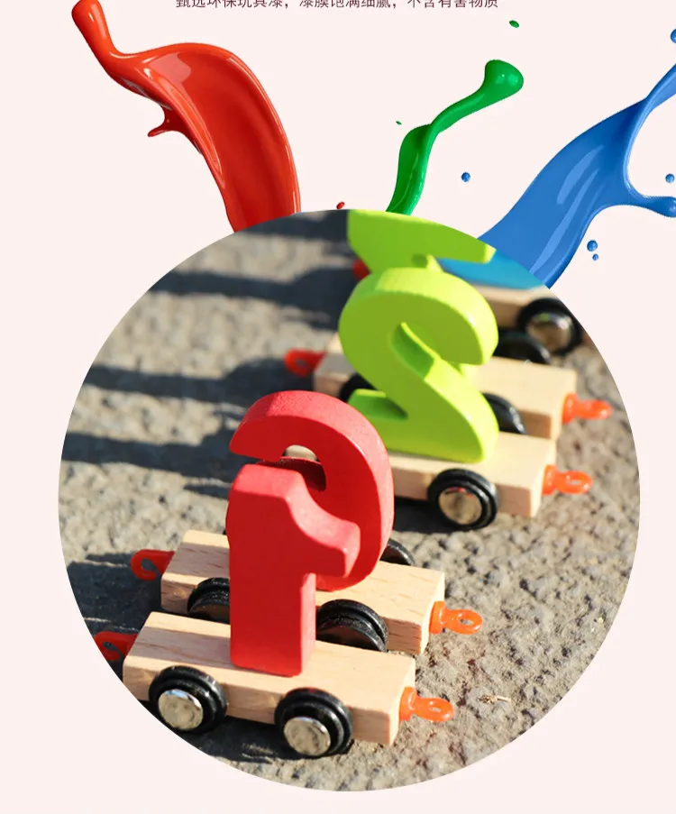 Los niños de madera Matemáticas Digital número tren bebé juguetes Brinquedos Educativos 1 Unidades 12 piezas Los niños de madera Matemáticas Digital número tren bebé juguetes Brinquedos Educativos 1 Unidades 12 piezas