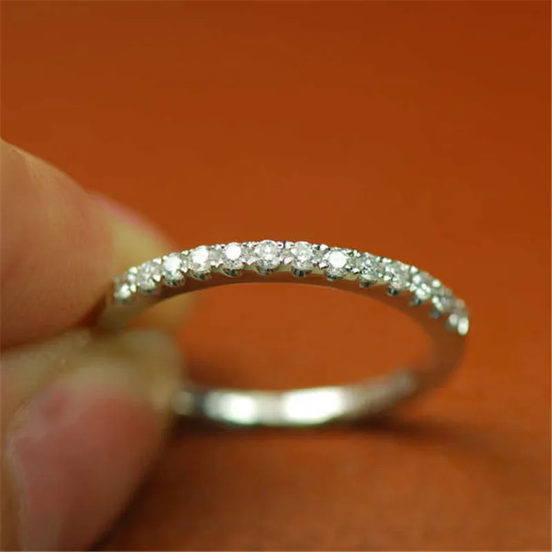 Eternity Promise Кольца для женщин Настоящее серебро 925 пробы Pave AAAAA cz Женское