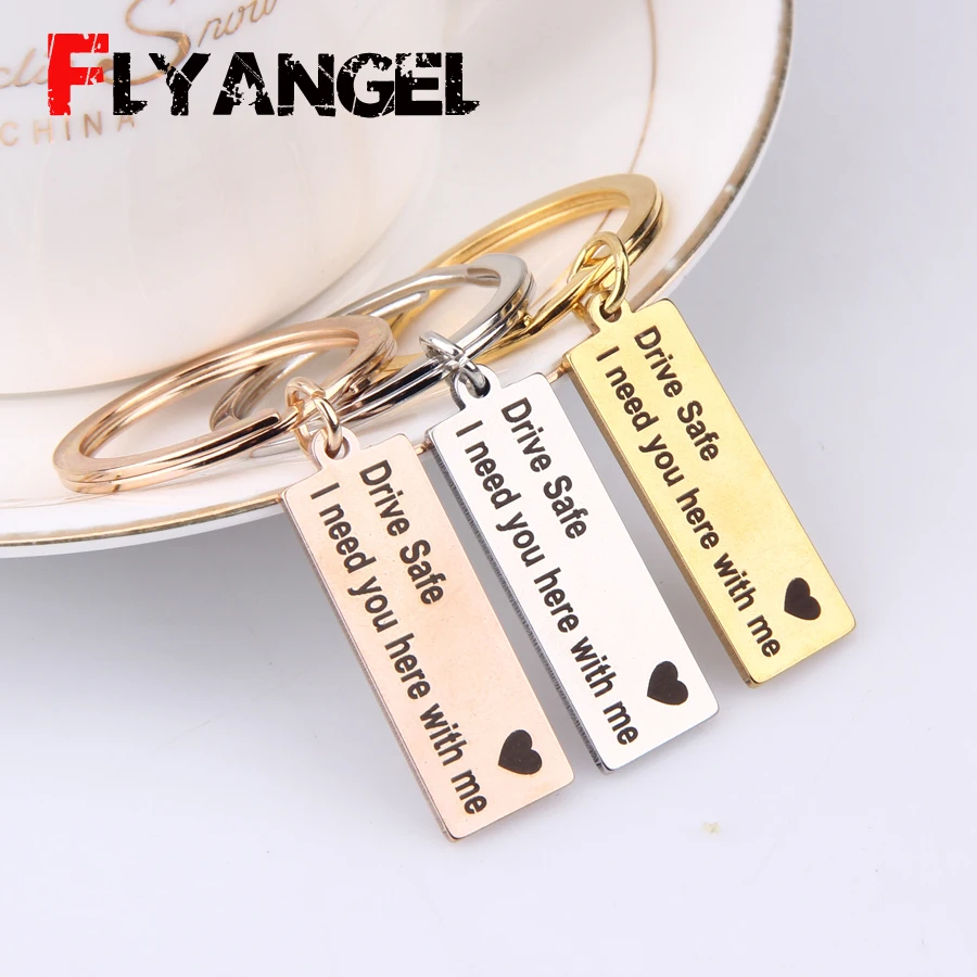 Stainless Steel /"To /" Creative Couple Keyring Gift HOT