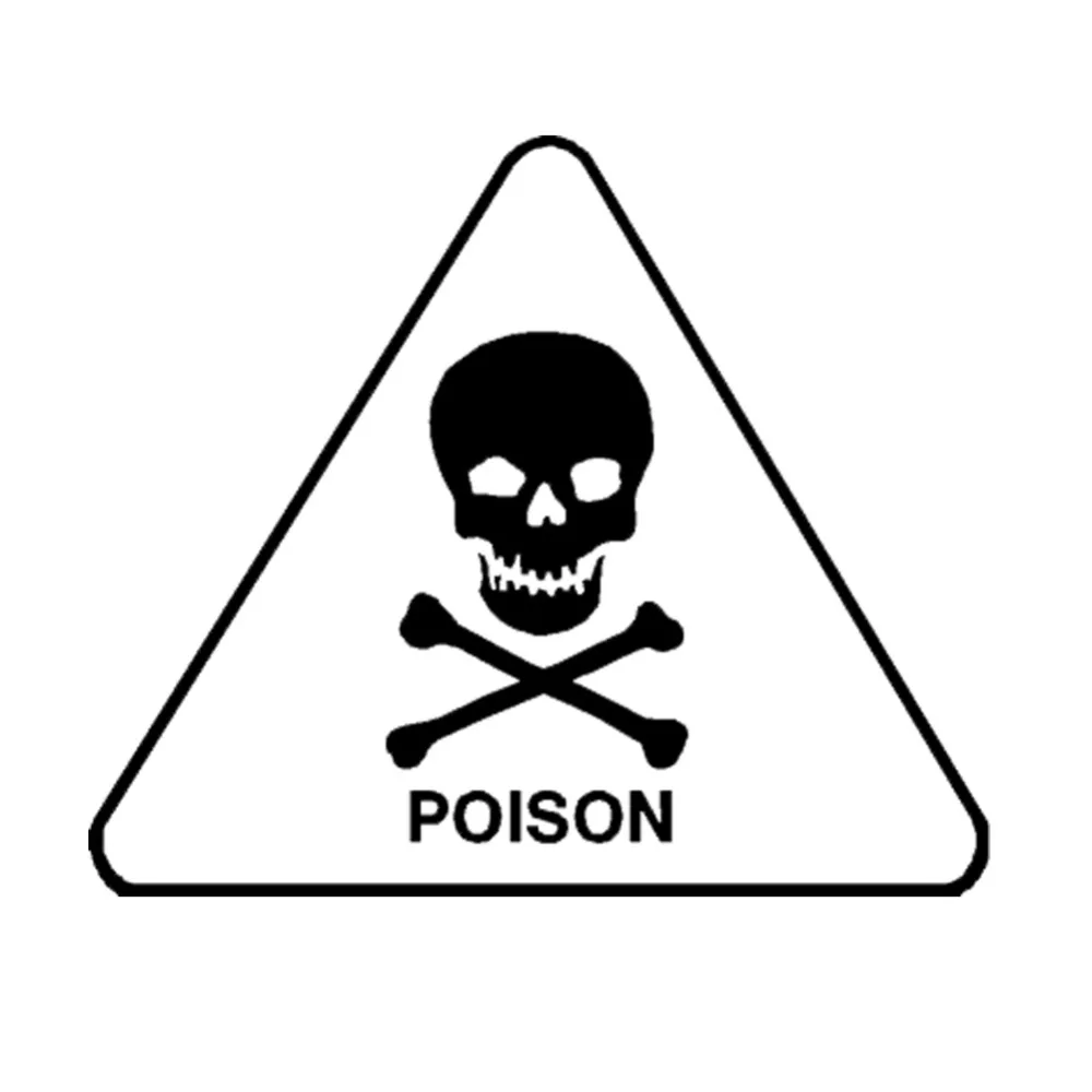

Poison Skull Crossbones Danger Hazard Symbol Removable Vinyl Sticker Car Decal Rearview mirror Art Decor L555