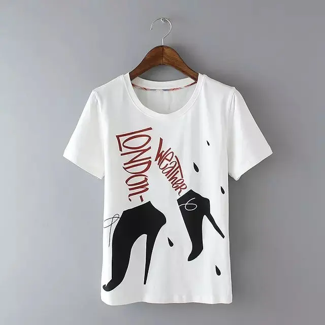 

ASDS women's summer t shirt white short sleeve letter print casual T-shirt female top o-neck WTX21197