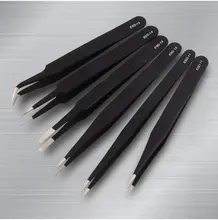 6Pcs set Anti Static Tweezers Anatomical Surgical Anti Magnetic Tool Set SMD ESD