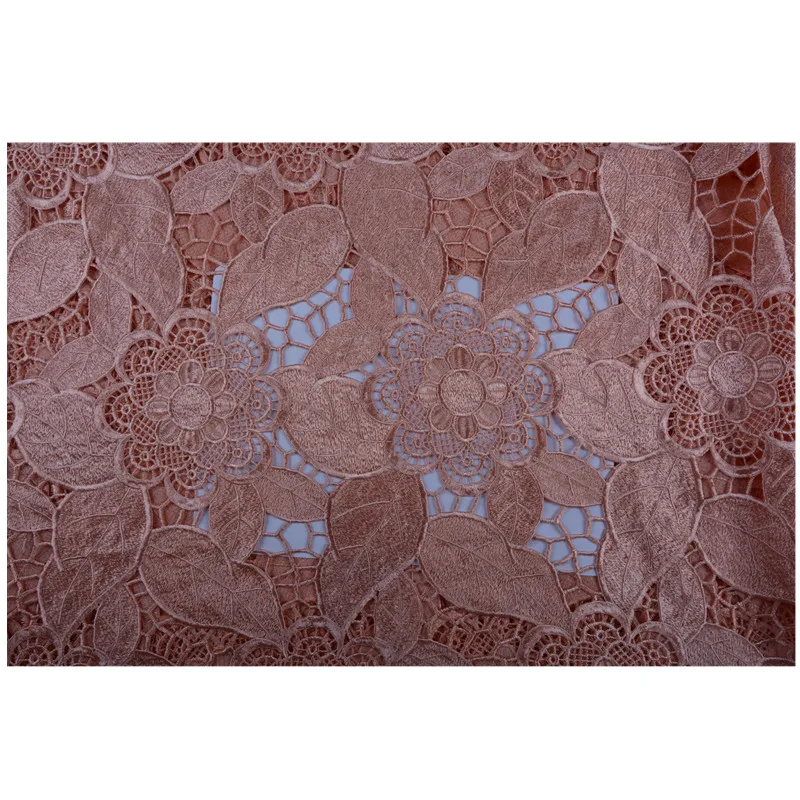 Персиковый цвет последние нигерийские кружева ткани высокого качества Тюль в африканском стиле гипюр и кружева Ткань Свадебный Африканский шнур кружева ткань F1015