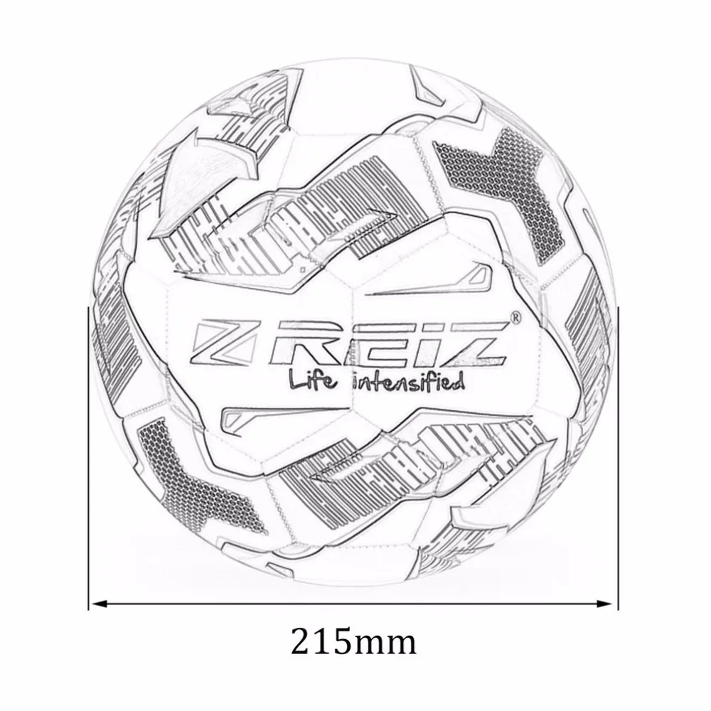 Reiz Стандартный PU Футбол официальный Размеры 5 Футбол мяч орнамент открытый матч тренировочный мяч спортивное оборудование