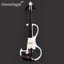 Электро Скрипки e 4/4 белый деревянный Музыкальные инструменты хорошее качество бразильский древесины лук струнный инструмент Электрический Скрипки 4/4