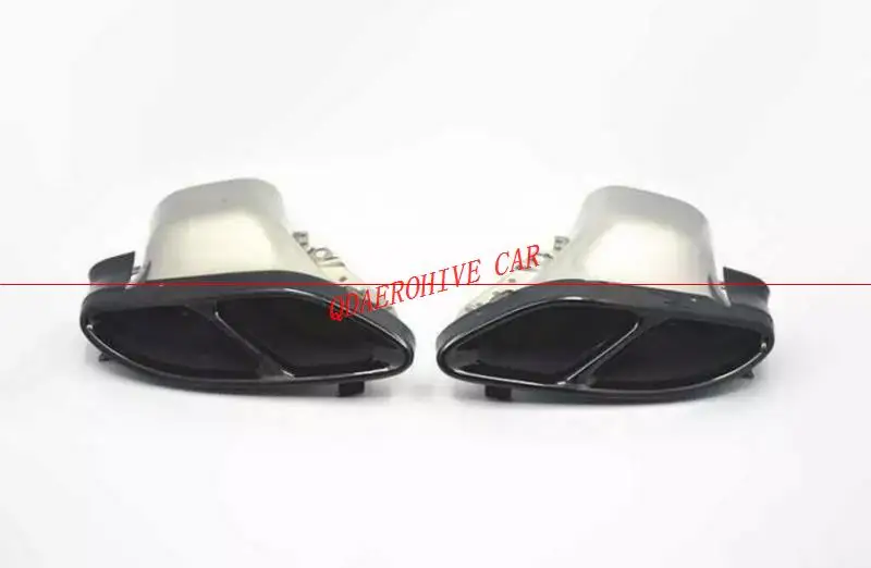 Выхлопные трубы QDAEROHIVE задние наконечники для Mercedes Benz W205 C180/C200/C250/C300/C450 AMG 2015