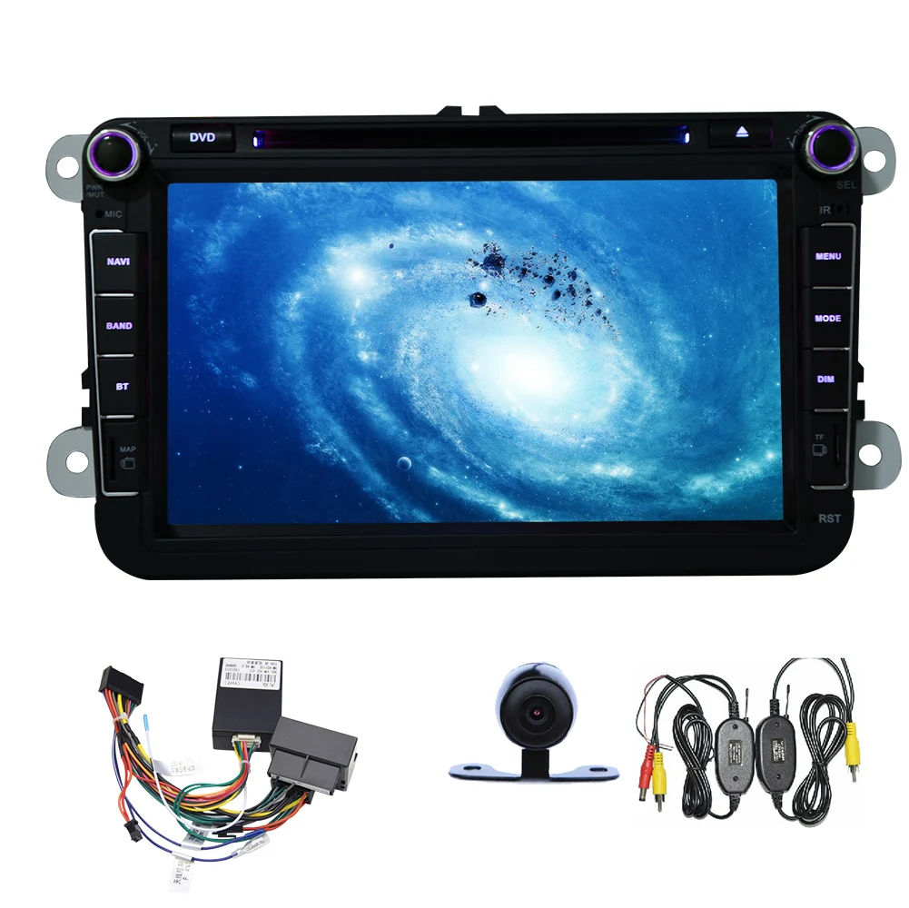 Cheap Android 5.1 Receiver Auto PC Stereo AMP Capacitive Map Car DVD Autoradio 4-Core OBD2 CanBus Radio GPS System For VW Volkswagen 10