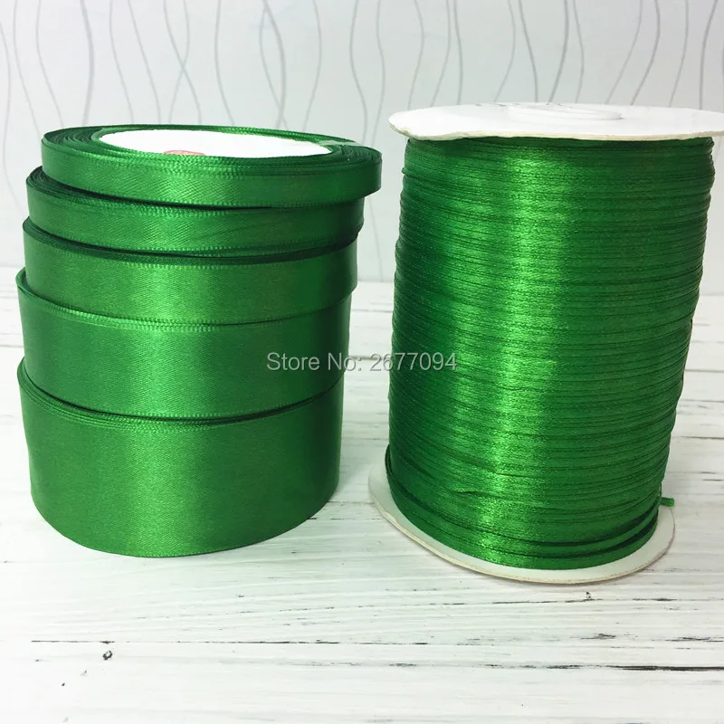 25yards Green Silk Satin Ribbon 25mm Wedding Party Decoration Gift