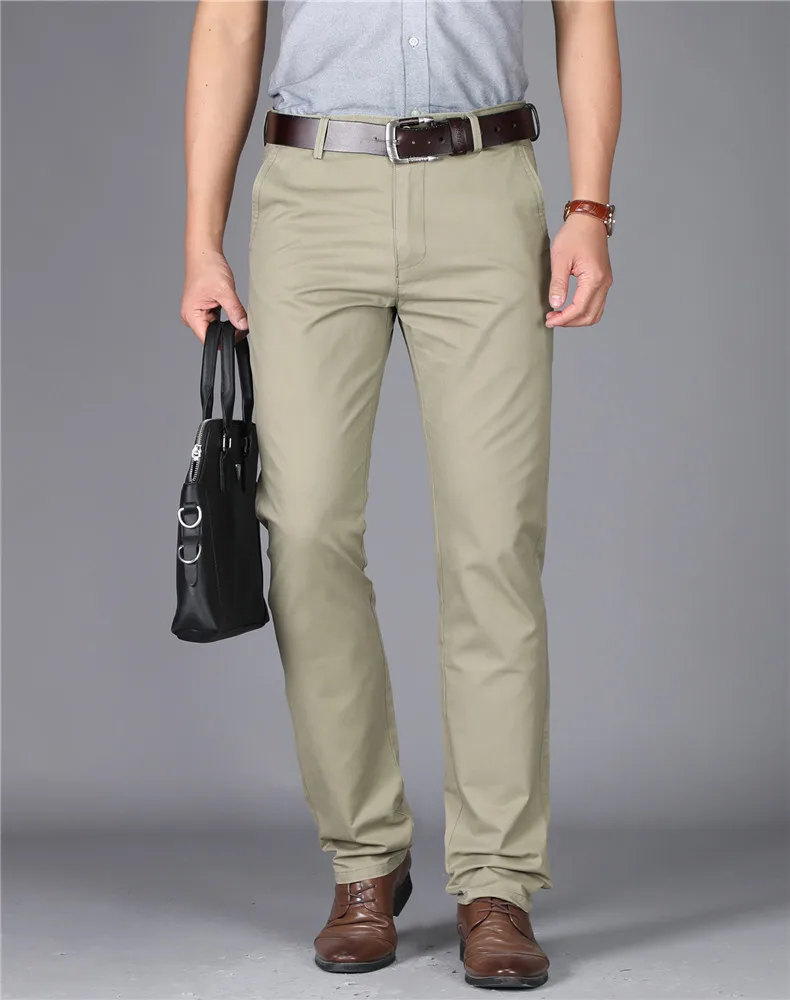 

MRMT 2019 Brand Summer New Casual Men's Trousers High-waisted Pure Pants for Male Cotton Thin Straight Tube Trousers