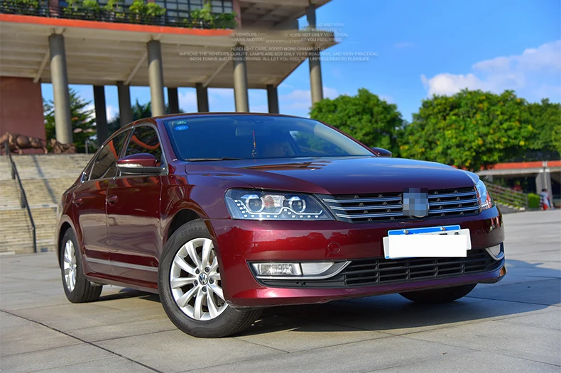 Для Volkswagen Passat B7 светодио дный фара Ангельские глазки сборки с днем ходовые огни 2011- год
