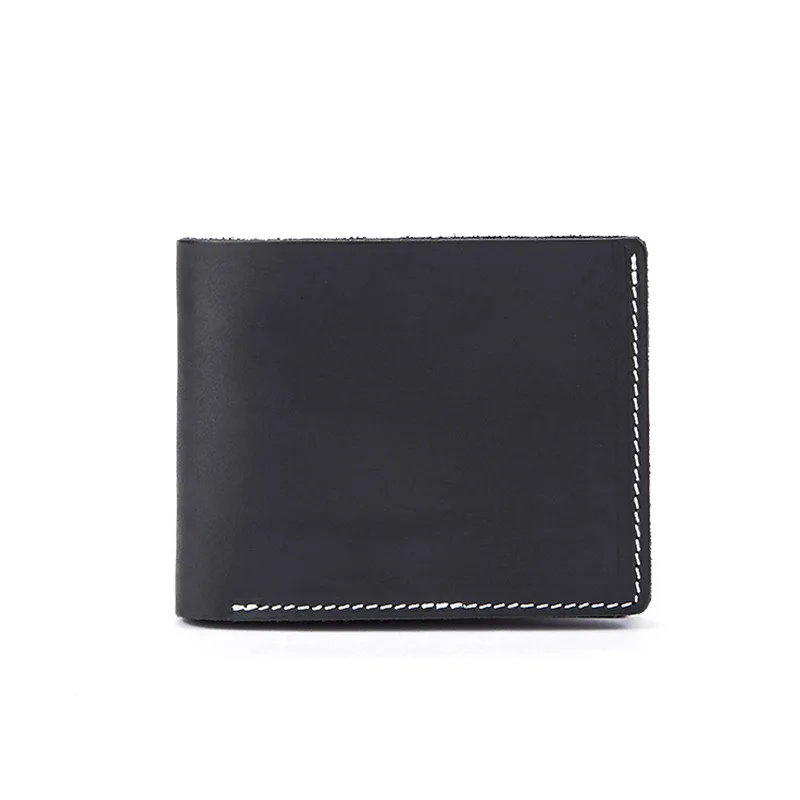

2017 New Cow Leather Men Wallet Leather Retro Fashion Simple Men's Wallet Short Section