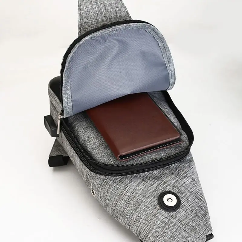 Новое поступление груди пакеты Многофункциональный Для мужчин Курьерские сумки USB зарядка сумки через плечо сумка груди