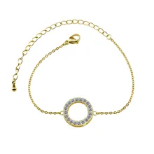 Великолепная сказка Pulseira masculina простой Регулируемый ювелирных кристаллов круглые браслеты для женщин очаровательный браслет-цепочка