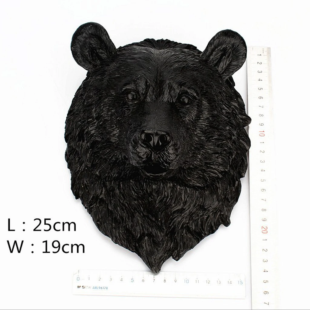 Animal Head Art Wall Decor Resin Bear  Bull Head for Wall Mount Decor